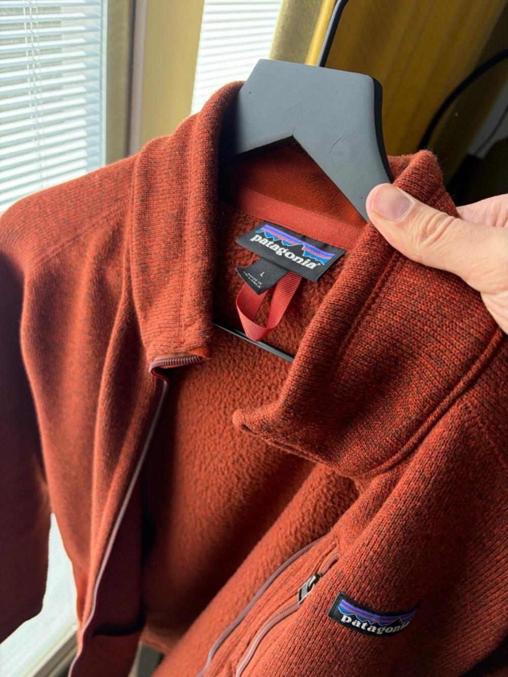 Patagonia Burnt Orange Full-Zip Fleece Jacket